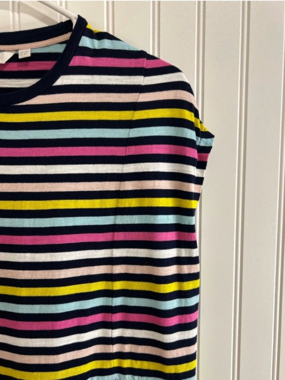 Boden Women Vibrant Striped Midi dress Size 8P Multicolor 100% cotton. - Picture 5 of 14